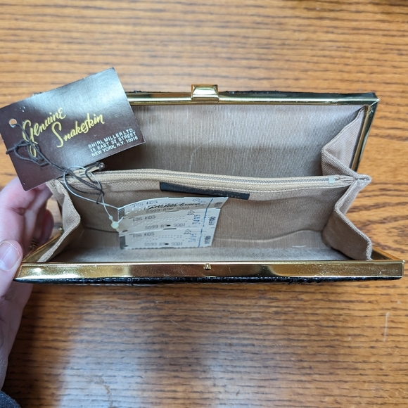 Vintage Shirl Miller Snakeskin Clutch NEW - Picture 4 of 5